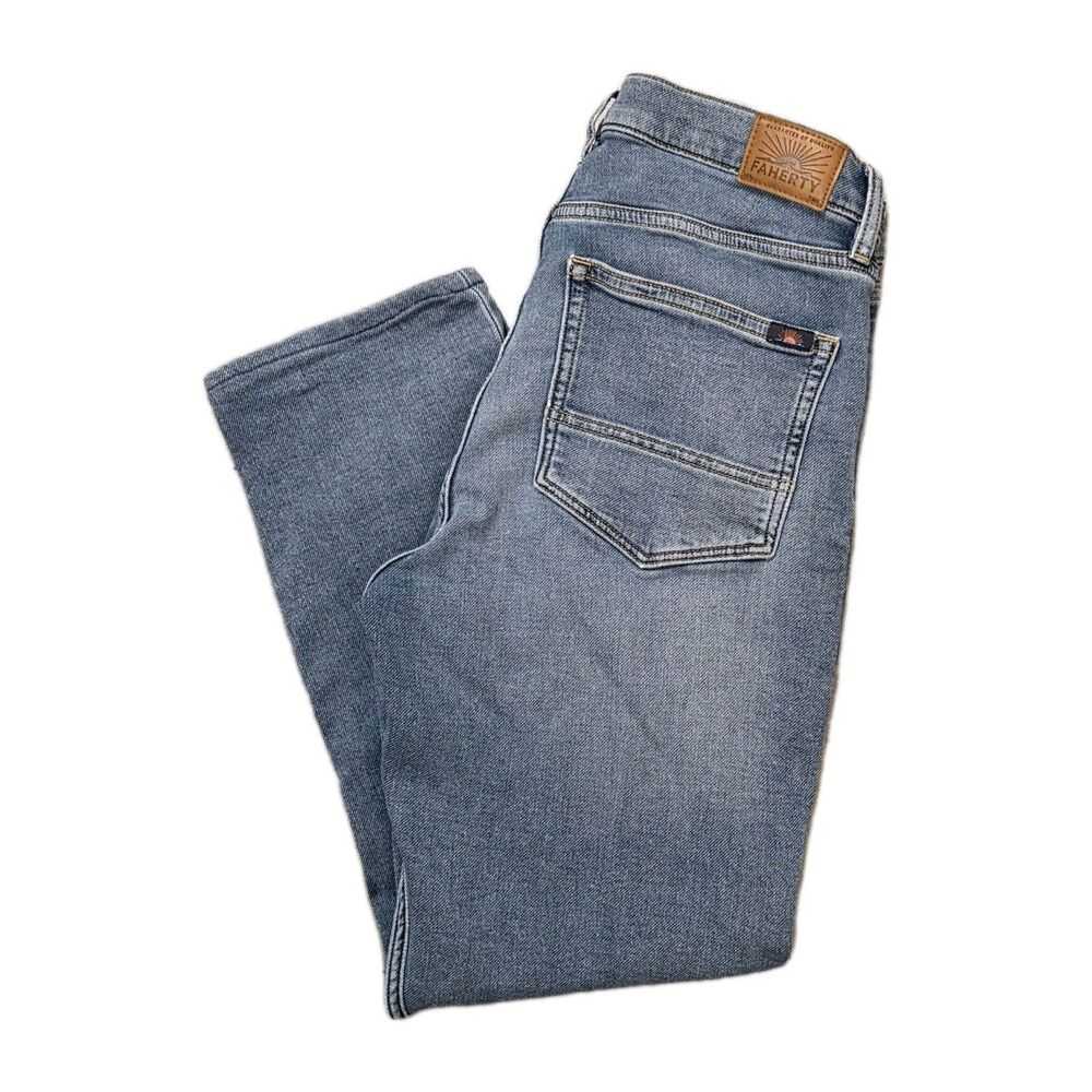 Faherty Stretch Terry Indigo 5-Pocket Denim Jeans Men's 31 Pants